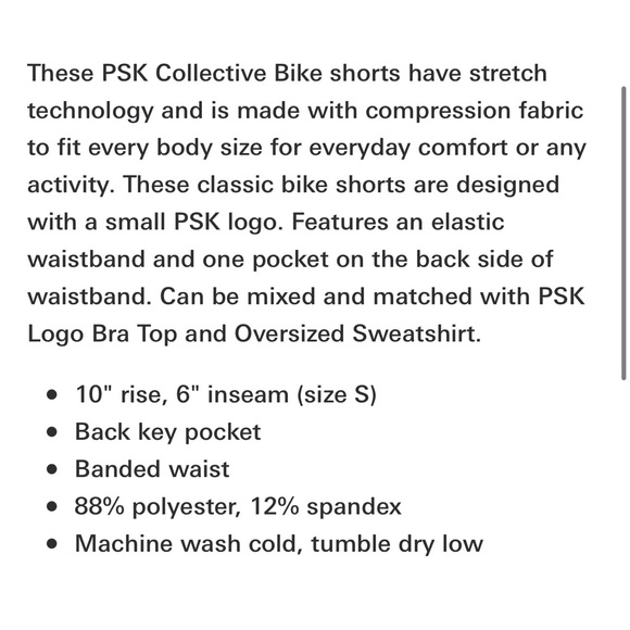 PSK Collective Blue Bike Shorts Small - Picture 8 of 9